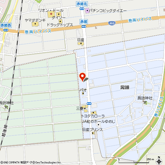 ブリヂストンタイヤサービス東日本(株)　タイヤサービス巻店付近の地図